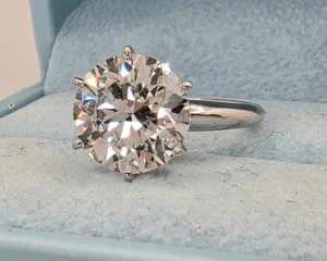 3.00 Ct Round Cut Lab Grown Diamond Solitaire Engagement Ring In 950 Platinum - Picture 1 of 11
