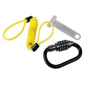 Motorcycle Helmet Lock Riderr helmet Security Combination Lock T-Bar + Reminder - Picture 1 of 6