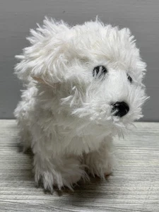 Scruffies White Plush Dog Stuffed Animal Puppy Toy Soft Furry 8 Inch - Picture 1 of 8