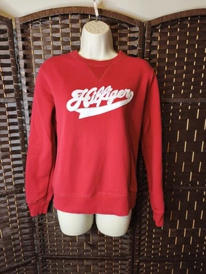 Винтажный Tommy Hilfiger толстовка женщин маленький красный с надписью джинсы логотип Y2K - Изображение 1 из 4