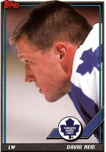David Reid LW Maple Leafs Topps Ice Hockey Card No 423 1991 - Picture 1 of 2