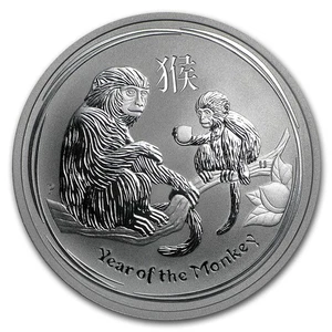 2016 Australia 1/2 oz Silver Year of the Monkey BU (Series II) - Picture 1 of 2