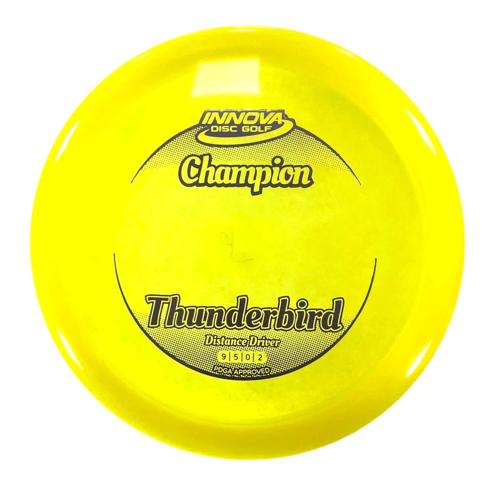 DISC GOLF INNOVA CHAMPION THUNDERBIRD STABLE DISTANCE DRIVER 168g YELLOW - Image 1 of 1