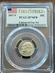 Centavo Roosevelt 2017 - S Clad - PCGS SP70FB - First Strike - Imagen 1 de 3