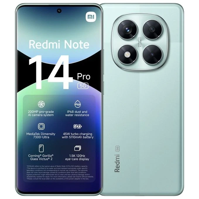 3168757 Xiaomi Xiaomi Redmi Note 14 Pro 256GB grün (MZB0IMOEU)