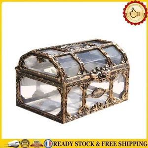 Treasure Box Crystal Gem Jewelry Storage Organizer Chest Box Plastic Box Holder - Imagen 1 de 12