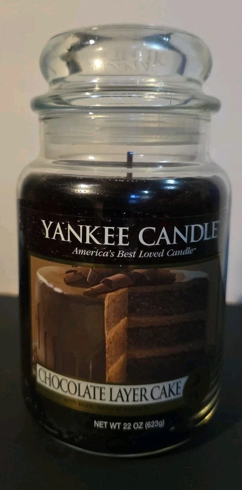 Yankee Candle Chocolate Layer Cake 22oz Large Jar USA White Label RARE 2015 HTF