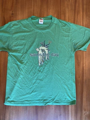 Saves The Day In Reverie Vintage Shirt 2000s Green Large - Image 1 of 4