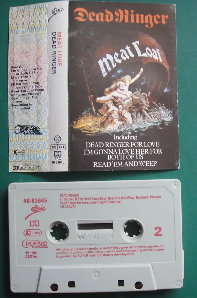 (640) UK Cassette Tape - MEAT LOAF "Dead Ringer" - Image 1 of 1