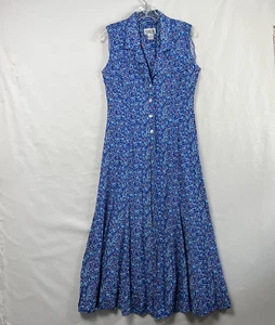 Vintage Robbie Bee Hemdkleid Gr. 8 Maxi Ditsy Blumen Knopfleiste Landhaus Kern - Bild 1 von 15