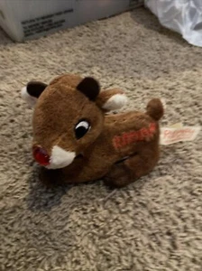 Dan Dee Collector's Choice Rudolph The Red Nose Reindeer 5” Plush Plays Music - Picture 1 of 3