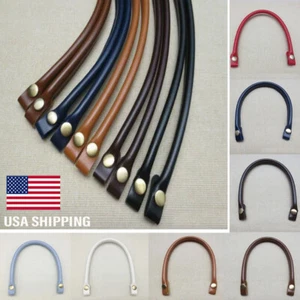 2Pcs Leather Bag Handles Replacement Shoulder Bag Handbag Tote Bag Strap Handle - Picture 1 of 17