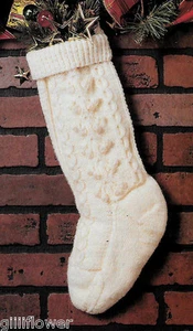 FISHERMAN CHRISTMAS STOCKING --- VINTAGE KNITTING PATTERN - Picture 1 of 1