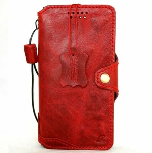 Genuine Vintage Leather Case for Google Pixel 5 Book Vintage Style Cover 5G Red - Picture 1 of 8