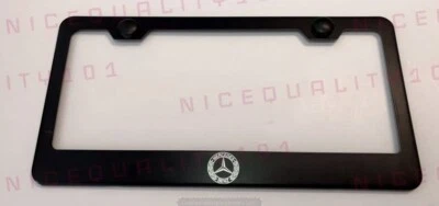 Laser Engraved Etched Mercedes Benz Stainless Steel Finished License Plate Frame - Image 1 of 3