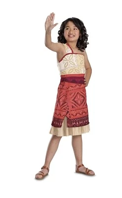 Disney Moana 2 Classic Adventure Girl Halloween Costume.size:S(6/6X). New — 第 1/4 张图片