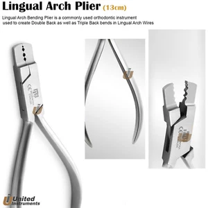 Lingualbogenformzange Kieferorthopädische Halterung Draht Zahnmedizin Kliniken Werkzeuge - Bild 1 von 2