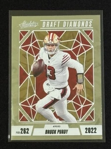 Brock Purdy 2024 Panini Absolute Football - Draft Diamonds Insert #DD-BPY 49ERS - Picture 1 of 4