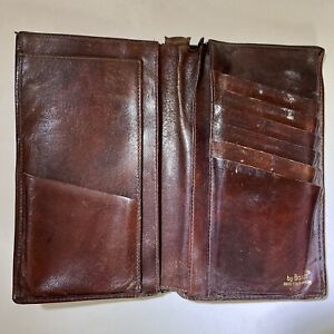 Bosca Brown Leather Wallet 6 Card Holder 12 Total Pockets