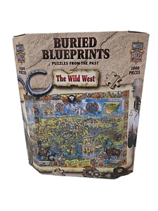 MasterPieces Jigsaw Puzzle Buried Blueprints The Wild West 1000-Piece  Complete - Picture 1 of 14