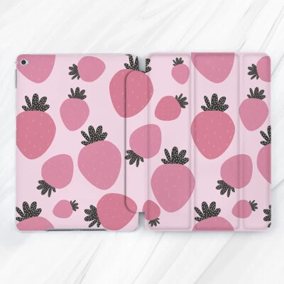 Strawberry Cute Girly Pink Berry Case For iPad 10.2 Air 4 5 Pro 9.7 11 12.9 Mini - Image 1 of 3