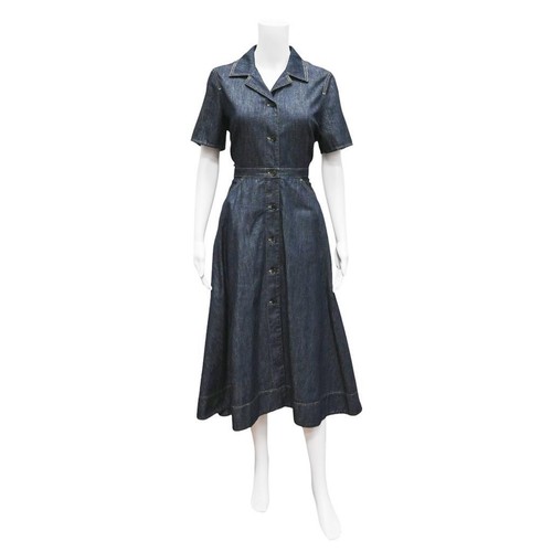 CHRISTIAN DIOR Abito camicia blu denim taglia 8