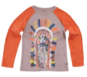 Stella McCartney Kids Max T-shirt Owl Apache Raglan Tee Top Ringer 4 - Picture 1 of 11