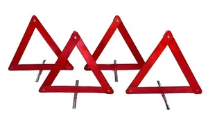4-Pack Warning Triangle Early Warning Dev. Roadside Emergency Reflector Foldable - Picture 1 of 6