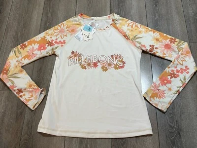 Billabong Girls Sz 12 1 Pc Swim Shirt UV Long Sleeve Rash Guard NEW Surf UPF 50 - Image 1 of 4