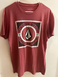 Volcom Skate T Shirt Mens Medium Red Skater Punk Rocker Retro Graphic - Picture 1 of 6