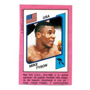 Panini Supersport Mike Tyson ROOKIE sticker #153 1987 (ITALIAN version) RARE