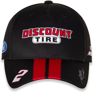 Men's Team Penske Black/Red Austin Cindric Discount Tire Uniform Adjustable Hat - Picture 1 of 5