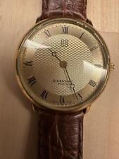 GIVENCHY Vintage Watch Gold Plated Breguet Hand 30mm Swiss Guilloche Pattern