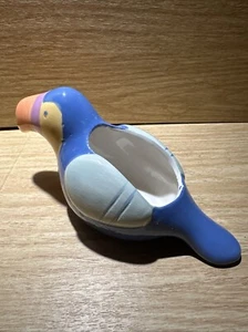 Ceramic Colorful Toucan Tropical Bird Planter / trinket Dish / Holder 7” - Picture 1 of 9
