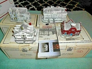 KONVOLUT 4 VINTAGE NORMAN ROCKWELL'S MAIN STREET WAHRZEICHEN SKULPTUREN - Bild 1 von 9