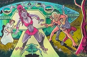 ALIEN PIGMEY   ** MIKE BENNETT'S  ORIGINAL  ART   (2024) 11/25/24 - Picture 1 of 1