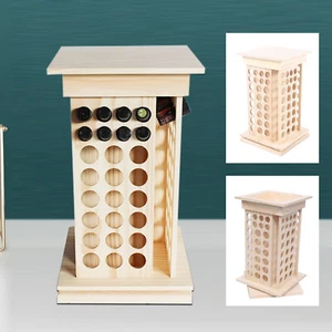 Estante de madera para aceites esenciales - Organizador de 104 ranuras para aromaterapia y belleza - Imagen 1 de 9