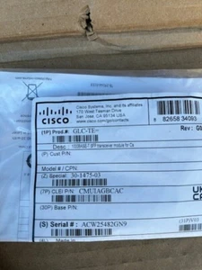 Cisco GLC-TE 1000BASE-T SFP cobre RJ-45 - Imagen 1 de 3
