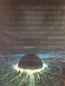 Akira poster with script Extra-large vintage 2-piece set with calendar 80's... - Picture 1 of 10