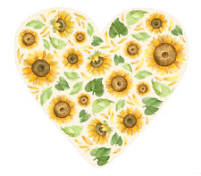 Heart Love Summer Sunflower Sticker Yellow  Flower Laptop Skateboard Decal