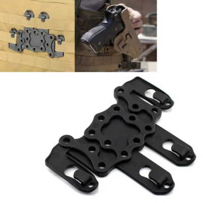 Tactical Rail Mount Holster Adapter Ambidextrous Molle Speed Clip Platform - Image 1 of 4