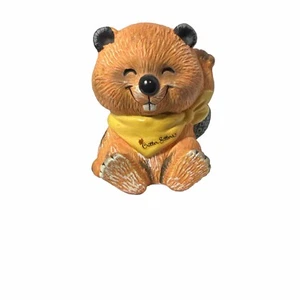 Enesco 1982 Beaver CRITTER SITTERS Figurine Corea - Foto 1 di 6