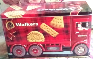 S 1 x ESTAÑO WALKERS CAMIÓN DE REPARTO PAN CORTO 23X13X12CM GALLETAS CLÁSICAS - Imagen 1 de 5