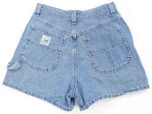 Rare Vintage LEE Riveted Dungarees Denim Jean Jorts Shorts 90s Blue Women’s 10 - Picture 1 of 13