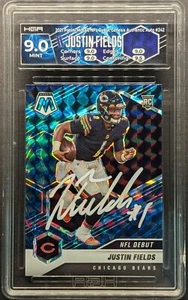 JUSTIN FIELDS Rookie Auto 2021 Mosaic Genesis Prizm SSP Case Hit RC - Picture 1 of 6