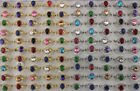 35pcs Wholesale Lots Cubic Zirconia Ring Rhinestone Jewelry Wedding Lady Rings