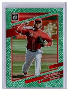 2021 Panini Optic Prizm 142 Luis Castillo Green Snake Skin Parallel /88