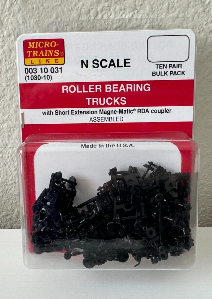 Micro-Trains Roller Bearing Trucks Short Extension (10 pair) N MTL00310031 - Image 1 of 1
