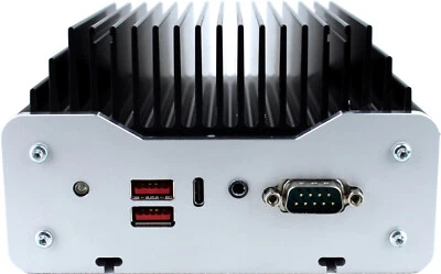 Fanless NUC Box IPC Barebone, Intel i5 1315UE, 2x DDR5, 2x m.2, HDMI/DP, USB 3.2 - Bild 1 von 4