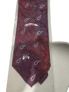NEW Club Room by Charter Club Silk Tie Red Paisley Necktie - Picture 1 of 5